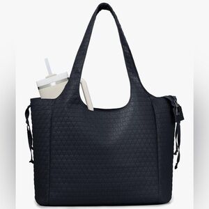 Wandering Nature Faux Leather Laptop Work‎ Tote Black Brand New
